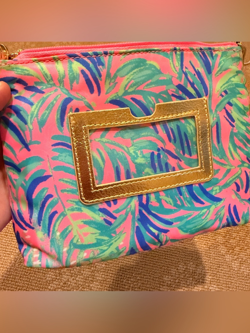 Lilly Pulitzer Zip It ID Crossbody in Cocoa Breeze - Picture 12 of 12